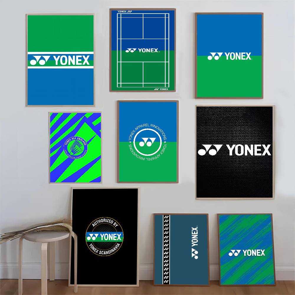 Badminton Yonex - ファッションバドミントン Y-Yonex クラシックヴィンテージポスターホワイトペーパープリントポスターアートワークかわいい部屋の装飾