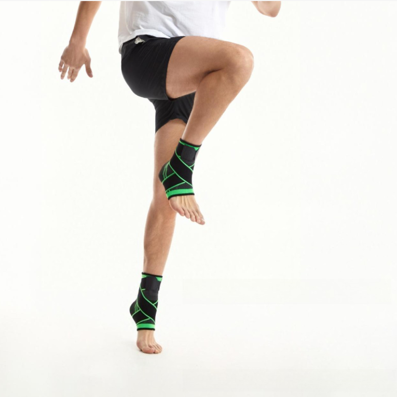Ankle Support Badminton - 1pc 足首サポートブレース痛みサポートダブルラップ加圧サポートバスケットボール、バドミントン、ハイキング、ランニングスポーツ安全