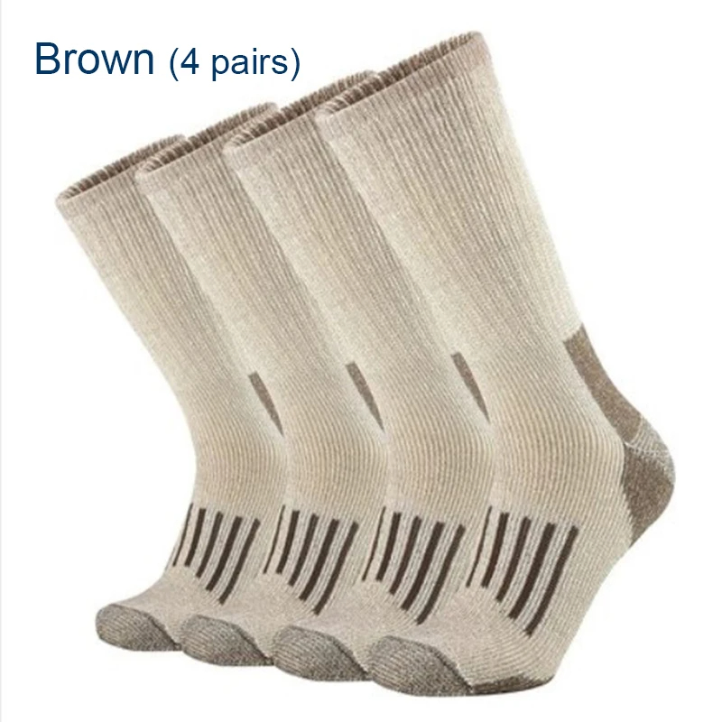 Ankle Support Badminton - 80% ウール靴下厚み暖かいハイキングクッションクルーソックス男性女性通気性ウールスポーツソックス吸湿性ユーロサイズ
