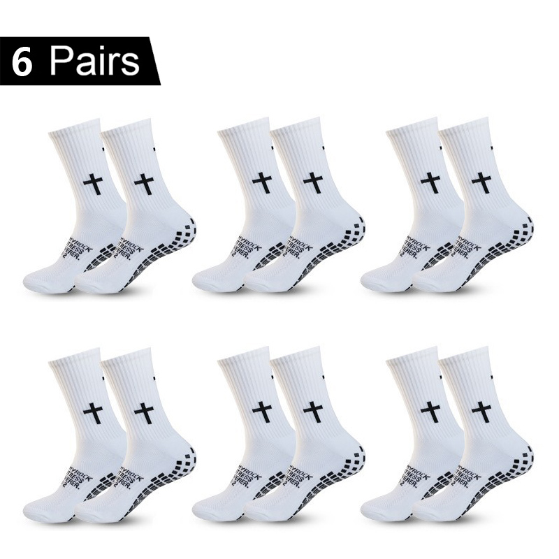 4/5/6 ペア滑り止めサッカーソックス男性女性通気性サッカ - Ankle Support Badminton のレビューと価格