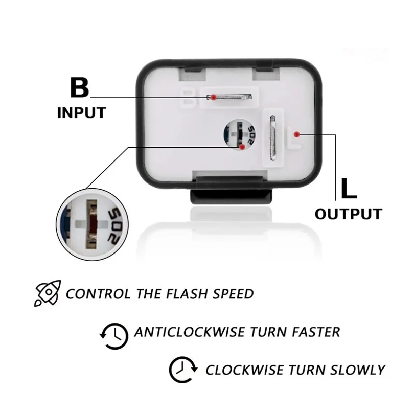 12V 速度調整可能な 2 ピン LED 電子フラッシャーリ - Badminton Flash のレビューと価格