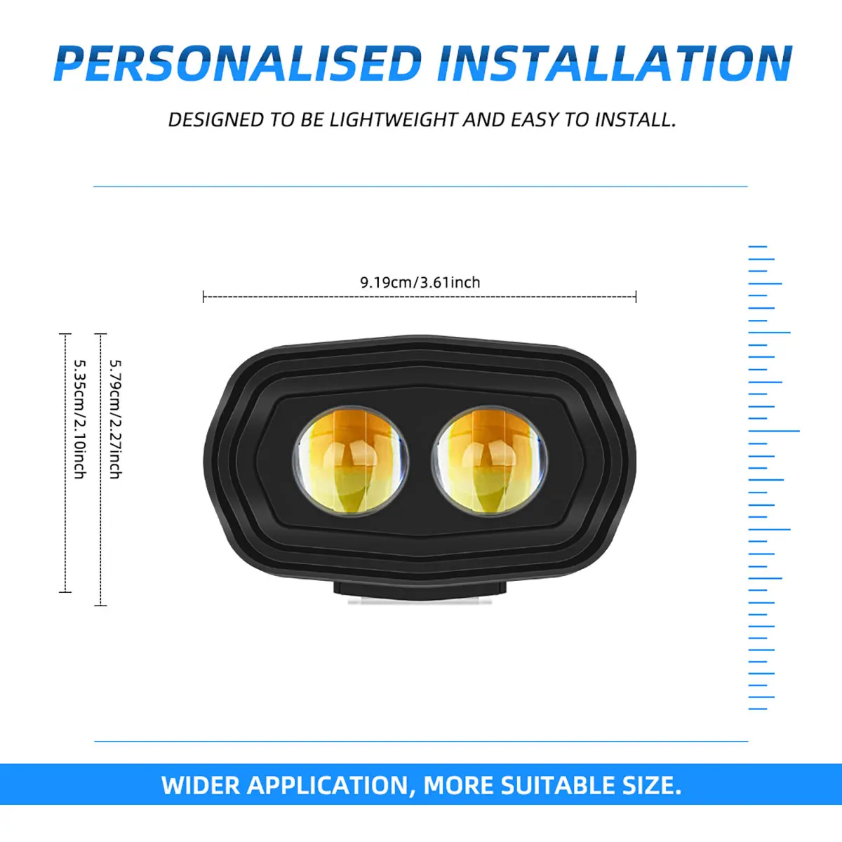 レンズ 3LED スポットライトオートバイ電球追加ライトモト - Badminton Flash のレビューと価格